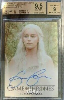Game Of Thrones Season 2 Autograph Auto Emilia Clarke Daenerys Targaryen Bgs