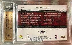 09-10 Exquisite LeBron James Noble Nameplates Auto Patch 02/18 BGS 9.5/10