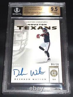 #/10 BGS 9.5 10 Autograph Rc Gold Deshaun Watson Auto 2017 Encased Rookie Signed