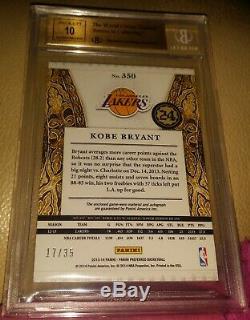 13 Panini Preferred Silhouettes Autograph Patch /35 Kobe Bryant Bgs 9.5 Auto 10