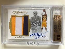 15-16 Flawless Star Swatches Kobe Bryant Prime Patch Auto Card 08/25 BGS 9.5