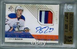 15/16 Sp Authentic Connor Mcdavid Fw Auto Patch Bgs 9.5 Auto 10 Serial# 023/100