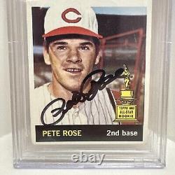 1964 Topps Pete Rose Rookie Dual Grade 6 9 Auto BGS BAS Beckett Autograph Card