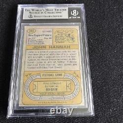 1974 Topps John Hannah Rookie Auto RC #383 BGS AUTHENTIC Autograph Patriots