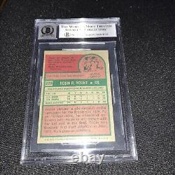 1975 Topps Mini Robin Yount Rookie Card RC Auto Autograph #223 BGS 6/8 Brewers