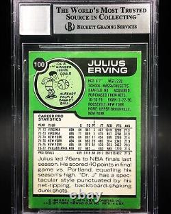 1977-78 Topps Julius Erving #100 Auto BGS 10 Authentic Autograph Signed by DR. J