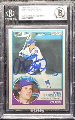 1983 O-Pee-Chee OPC #83 Ryne Sandberg ROOKIE CARD RC Signed Autograph Auto BGS