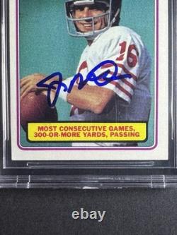 1983 Topps Record Breaker Joe Montana #4 Auto BGS 10 Autograph