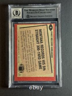 1983 Topps Record Breaker Joe Montana #4 Auto BGS 10 Autograph