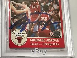 1984-85 Michael Jordan Star #101 Rookie Autographed Bgs Nm/mint Auto=9