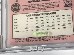 1984-85 Michael Jordan Star #101 Rookie Autographed Bgs Nm/mint Auto=9