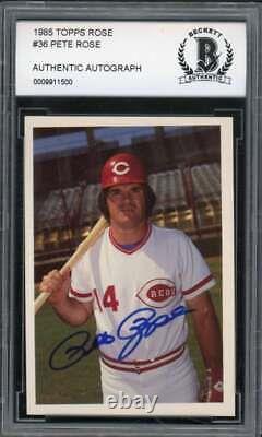 1985 Topps Rose #36 Pete Rose Authentic Autograph BGS Authentic Auto