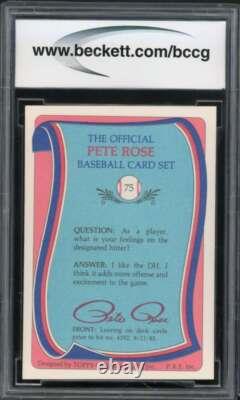 1985 Topps Rose #75 Pete Rose Authentic Autograph BGS Authentic Auto