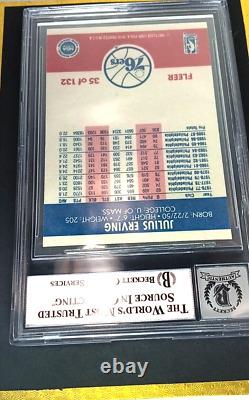 1987 Fleer Julius Erving #35 Autographed BGS 10 on card Auto