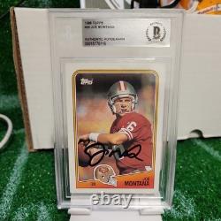 1988 Topps #38 Joe Montana Autograph BGS DNA Authentic Auto San Francisco 49ers