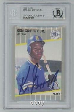 1989 Fleer #548 Ken Griffey Jr Mariners RC BGS Authentic Auto