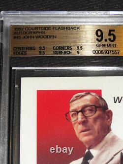 1992 Courtside John Wooden Authentic Signature Autograph Auto BGS 9.5 GEM