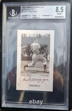 1993 Pinnacle #2 Joe Dimaggio Autograph Auto New York Yankees Hof Bgs 8.5