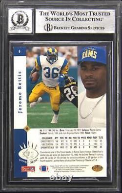 1993 SP #6 Signed Jerome Bettis Rookie RC Autograph Rams BGS 10 Auto Pristine