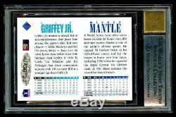 1994 Upper Deck #GM1 Ken Griffey Jr & Mickey Mantle Auto Autograph BGS 9/10