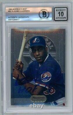 1995 Bowman's Best VLADIMIR GUERRERO #2 RC Blue Auto Autograph WithHOF 17 BGS 10