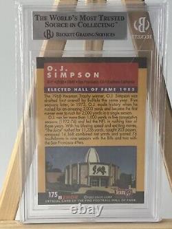 1995 Enor O. J. SIMPSON #175 BGS BAS /1000 Certified Authentic Auto Autograph OJ