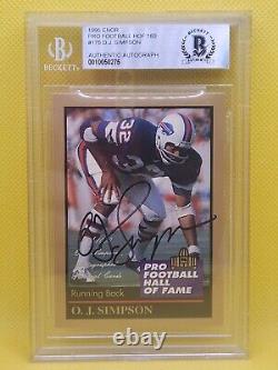 1995 Enor O. J. SIMPSON #175 BGS BAS Certified Authentic Auto Autograph OJ Signed