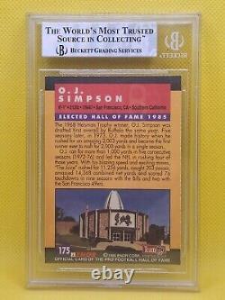 1995 Enor O. J. SIMPSON #175 BGS BAS Certified Authentic Auto Autograph OJ Signed