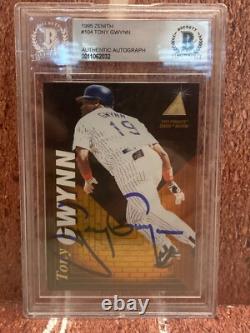 1995 Pinnacle Zenith Tony Gwynn San Diego Padres Signed BAS BGS Auto Autograph