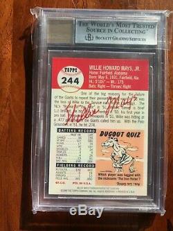 1996 1997 Topps Willie Mays Auto Autograph 1953 Topps BGS 8.5 = PSA 8.5