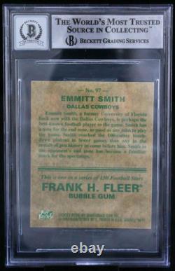 1997 Fleer Goudey #97 Emmitt Smith Auto Dallas Cowboys BGS Autograph 10