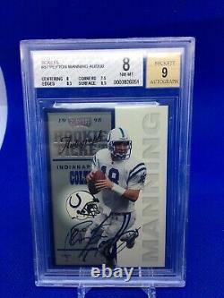 1998 Playoff Contenders Ticket Peyton Manning RC AUTO Rare Auto BGS 9 L@@k