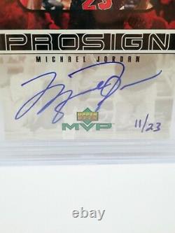 1999/00 Upper Deck MVP Pro Sign Michael Jordan Autograph 11/23! BGS 8.5 90s Auto