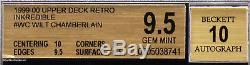 1999-00 Wilt Chamberlain Upper Deck Retro Inkredible Auto BGS 9.5 / 10 Pop 38