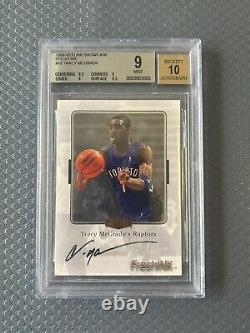 1999 Flair Showcase Fresh Ink Tracy McGrady AUTO BGS 9 MINT with 10 Autograph