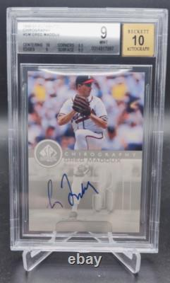 1999 SP Authentic Chirography GREG MADDUX AUTOGRAPH SP BGS 9/10 AUTO Braves HOF