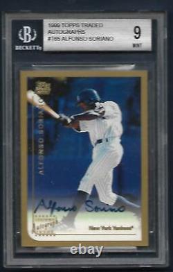 1999 Topps Traded Alfonso Soriano Autograph T65 Mint BGS 9 Rookie RC Auto 10