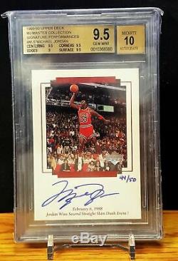 1999 UD Master Collection #MJ2 Michael Jordan Auto Autograph /50 BGS 9.5/10