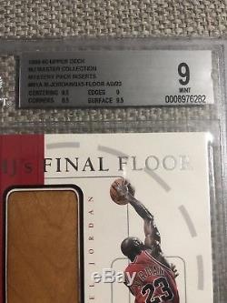 1999 UD Master Collection Michael Jordan Auto 3x5 Game Used Floor /23 BGS 9/10