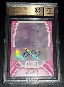 (#1/1) BGS 9.5 10 Autograph Rc Sonny Gray Auto 2011 Sterling Plate Rookie Signed