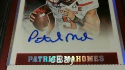 1/1 BGS 9.5/10 PATRICK MAHOMES RC AUTO 2017 Contenders ROOKIE PLAYOFF TICKET /15