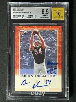 2000 Bowman Autographs Rookie Brian Urlacher BGS Graded Card Bears HOF AUTO 10