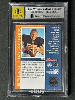 2000 Bowman Autographs Rookie Brian Urlacher BGS Graded Card Bears HOF AUTO 10