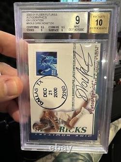 2000 Fleet Futures Dirk Nowitzki Autographics On Location Auto BGS 9 10