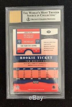 2000 Playoff Contenders Rookie Ticket Tom Brady RC AUTO BGS 8.5/10 Subs 8 9 9.5
