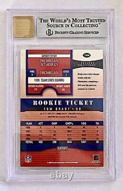 2000 Playoff Contenders Rookie Ticket Tom Brady RC BGS 8.5/10 AUTO NM-MT+ No Res