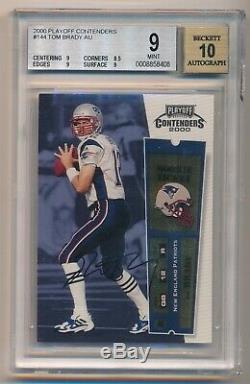 2000 Playoff Contenders Tom Brady Autograph Auto RC #144 BGS 9 Mint Holy Grail
