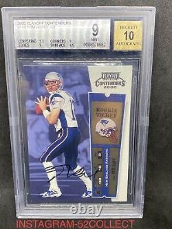 2000 Playoff Contenders Tom Brady ROOKIE RC AUTO BGS 9 MINT. 5 FROM 9.5! 10 AUTO