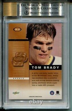 2000 Score Rookie Preview Autographs #SR41 Tom Brady Rookie Card BGS 8.5 Auto 10