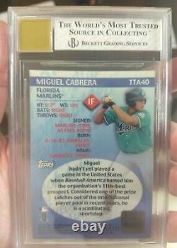 2000 Topps Traded MIGUEL CABRERA Rookie RC Auto BGS 8/10 - 500 Homers
